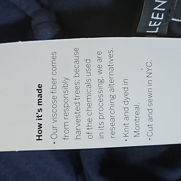 Eileen Fisher indigo scoop neck racer back viscose jersey dress-S - Picture 8 of 11